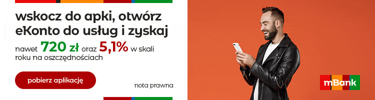 Otwórz konto i zyskaj premie w mBanku