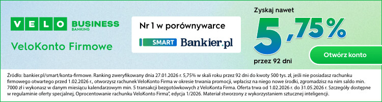 VeloBank – zgarnij 3000 zł premii za VeloKonto Firma